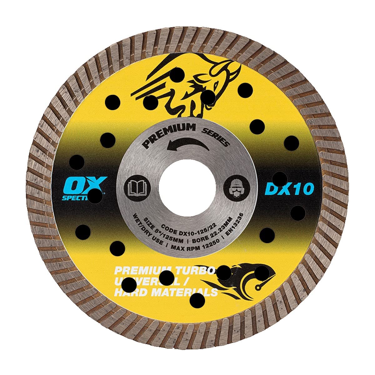 Ox Tools Ox Spectrum Premium Diamond Blade - Universal/Hard - 125/22.23Mm Small