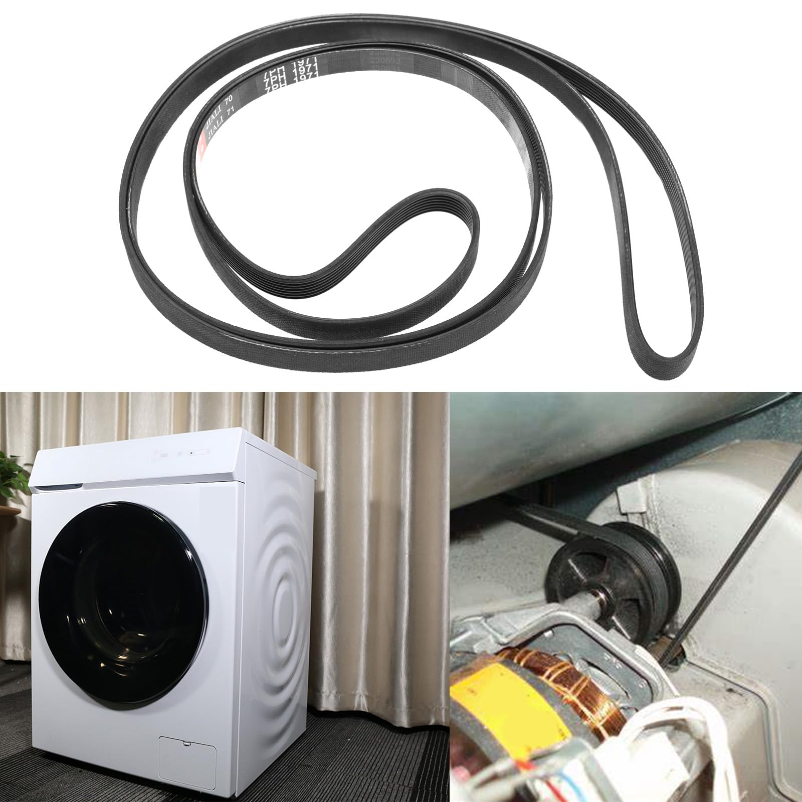EMSea 7PH1971 Reemplazo de Correa para Secadora 140056254018 Compatible con AEG Electrolux 7PH1971 Secadoras Correas de Tambor de Goma 1971 Mm