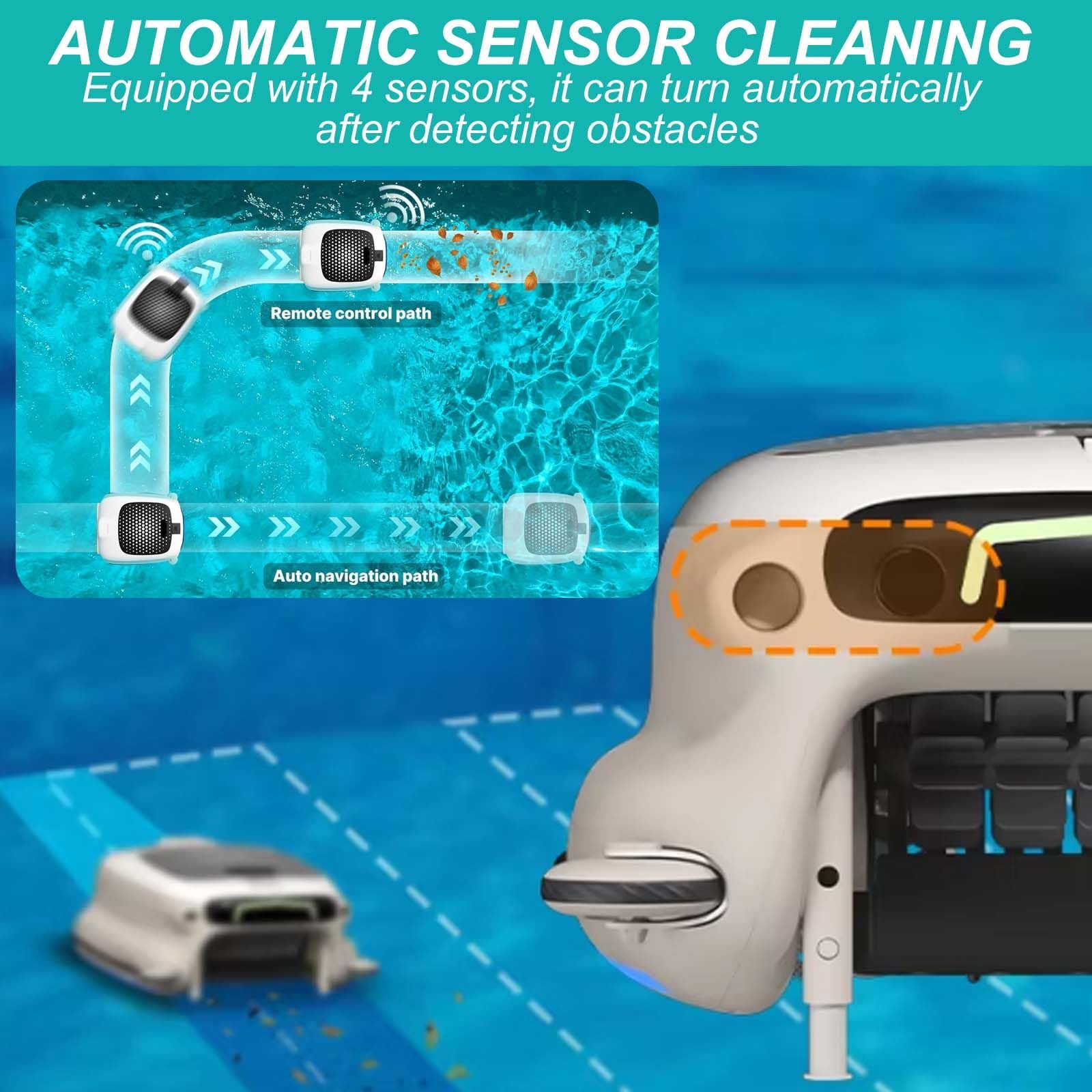 Pulitore A Skimmer Galleggiante per Piscine Fuori Terra/Interrate, Aspirapolvere Automatico per Piscine con Ricarica, con Cestino da 10 Litri