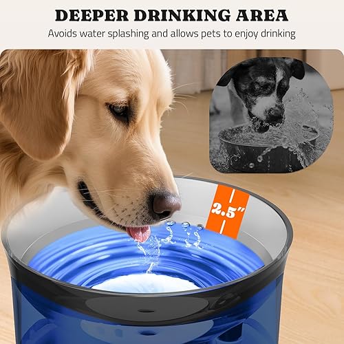 Miniatura 2 de Pawtners Fuente de agua para perros, dispensador automático de agua para mascotas de 1 galón sin derrames, para perros pequeños, medianos y grandes