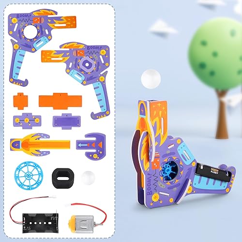 Miniatura 3 de YSSHUI Juego de 8 proyectos STEM para niños, kit robótico de motor de CC para niños de 8 a 12 años, juego de construcción de circuitos de