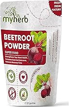 MYHERB 100% Natural Organic Beet Root Powder || 227 Gm/0.5 Lbs || Super Concentrated || Circulation Superfood || Supports Natural Energy & Stamina || For Men & Women
