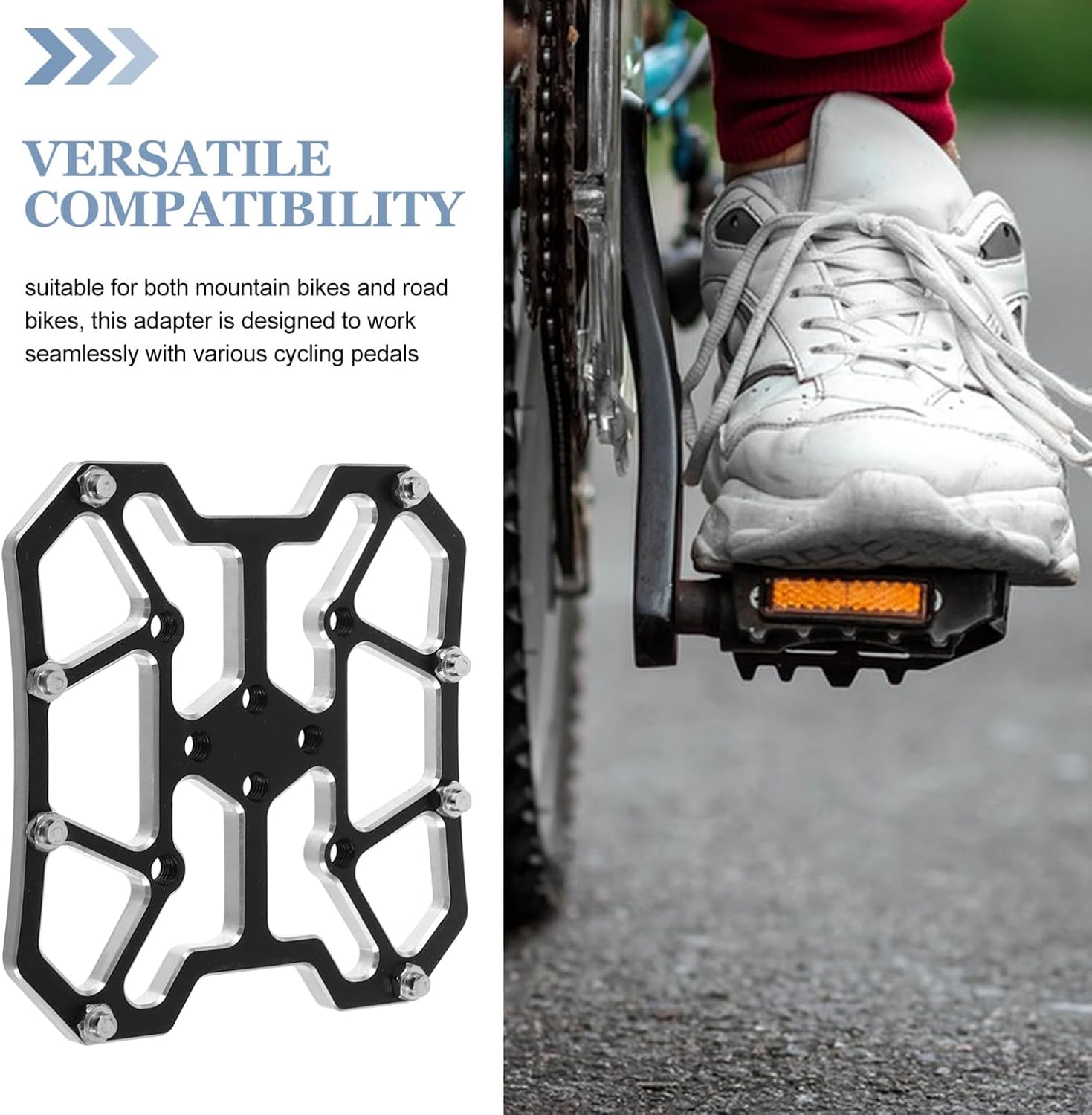 BESPORTBLE 2pcs Quick Release Bike Pedal Locking Plate Replaceable Cleat for Cycling Bike Lock Holder