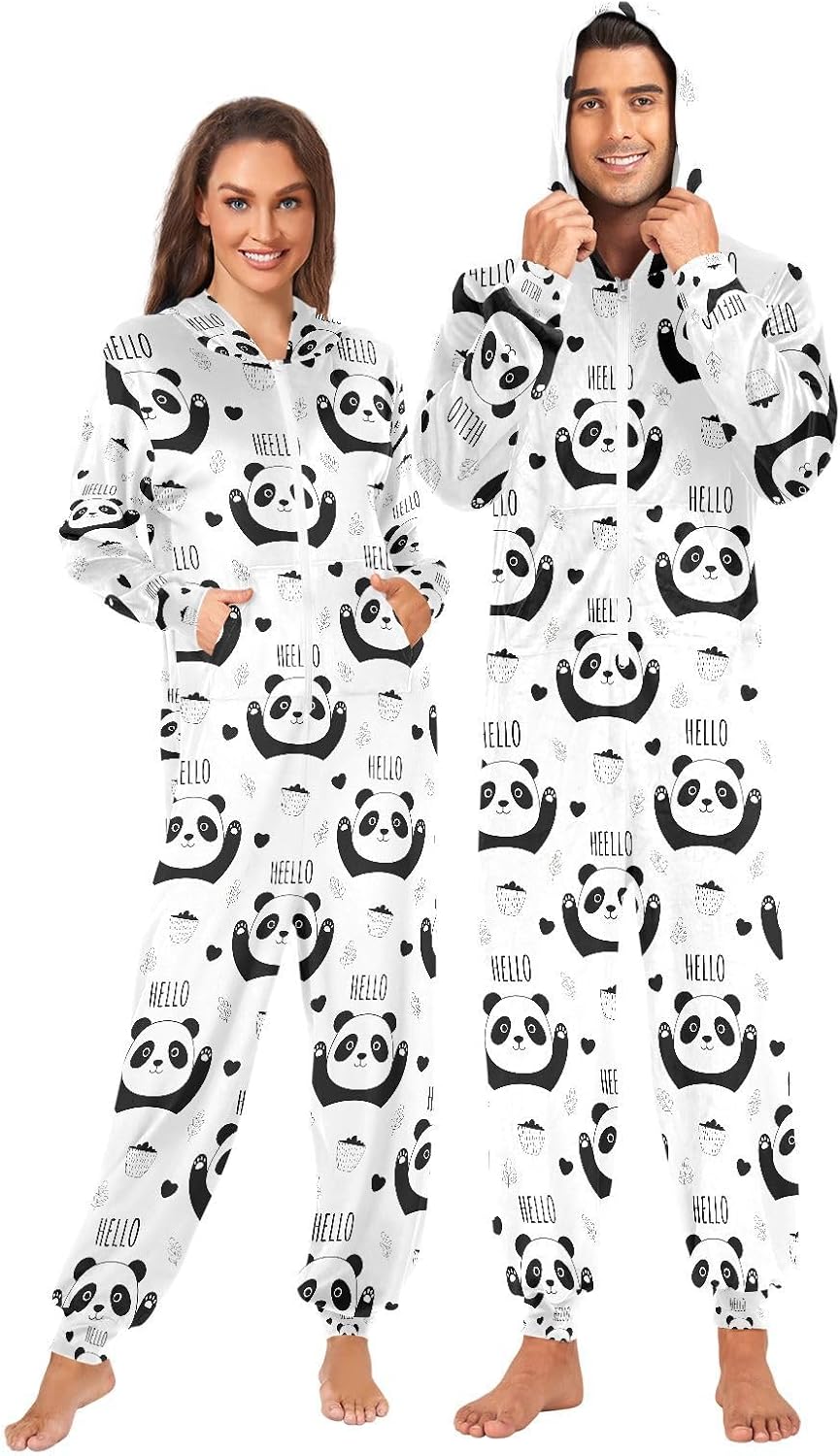 QUGRL Onesies Adult Pajamas Costume for Women Men Unisex Cosplay Sleepwear Homewear Suit Winter S-XL
