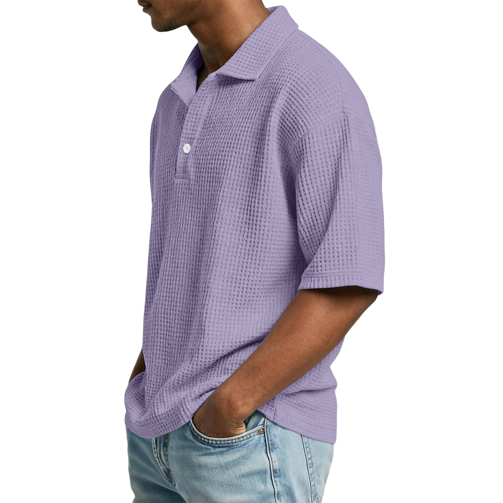 Polo Homme Manches Courtes Mode Sport Grande Fit Slim Polo Sport Homme Travail Rugby Marque Col - 2