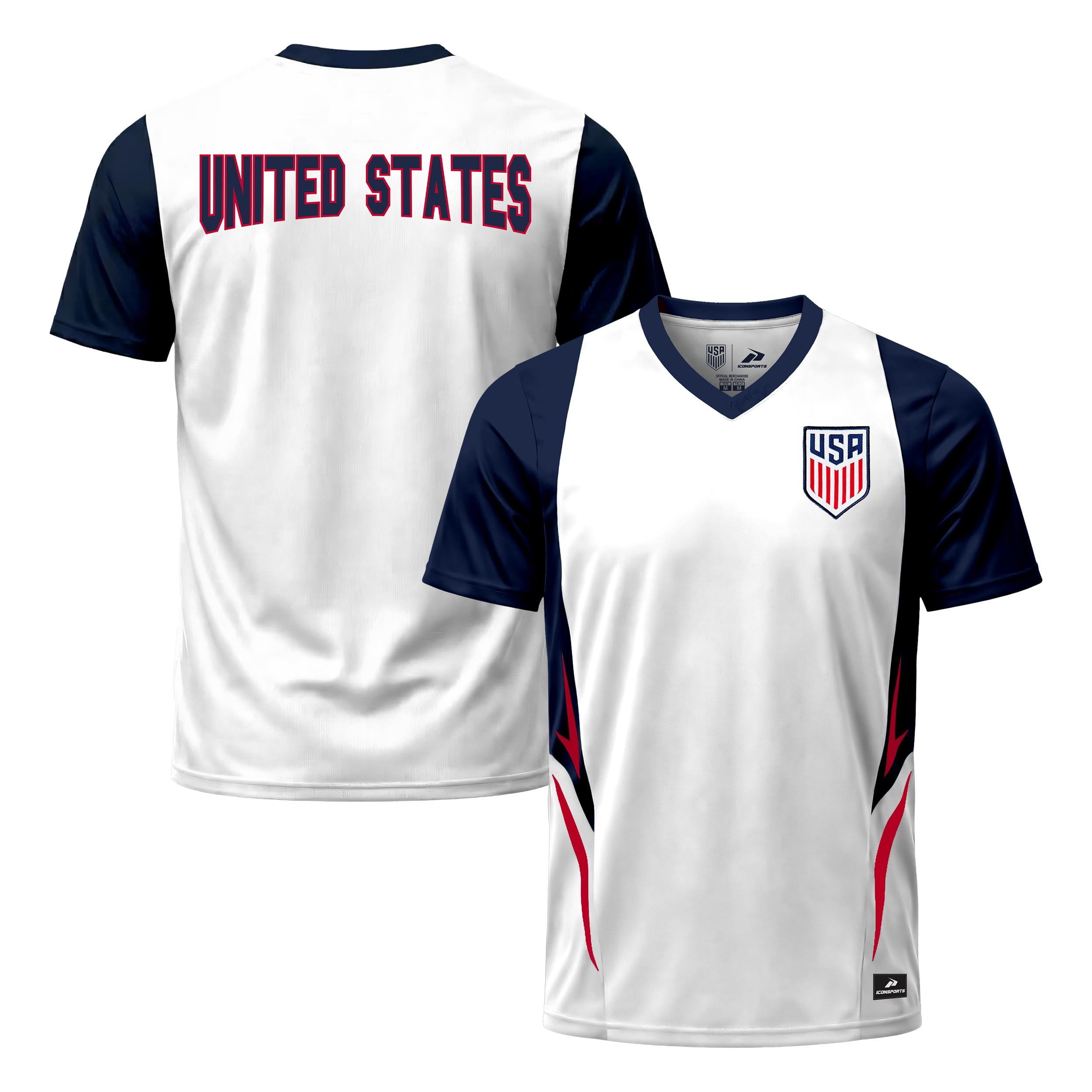 Icon Sports Officially Licensed US Soccer Federation Game Day Shirt - Unisex Adult - 4