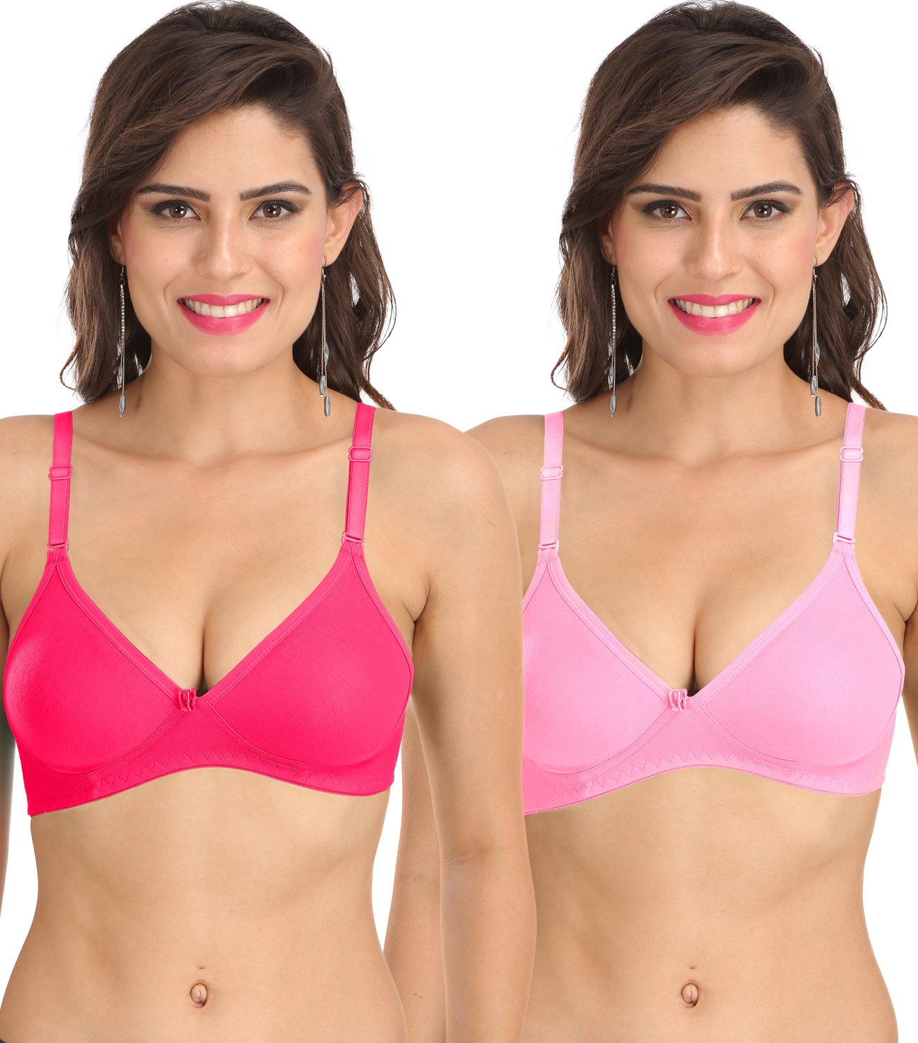 OssirrioWomen's Everyday Non Padded Non Wired 3/4th Coverage T-Shirt Bra with Free Transparent Strap