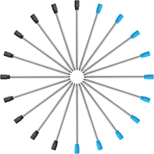 Miniatura 6 de TecUnite 20 piezas de repuesto de bolígrafo de 2.75 pulgadas para bolígrafos de cristal de diamante con bolsa de terciopelo negro