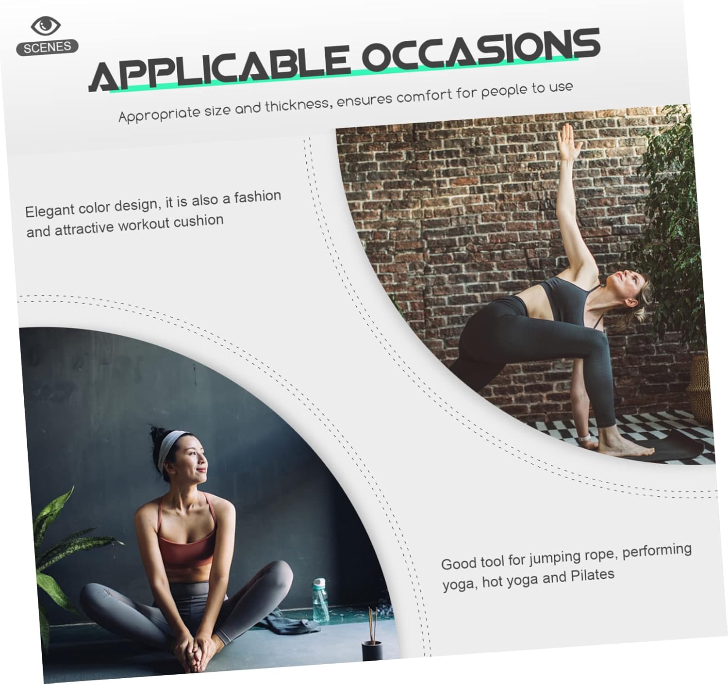 Anti-Slip TPE Jump Rope Mat for Home Gym Shock-Absorbing Workout and Yoga Cushion Thick Round Exercise Mat for Indoor Fitness