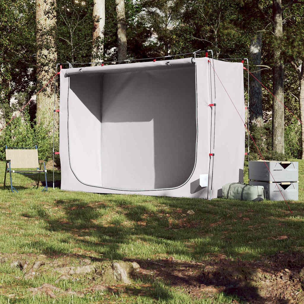 Tienda auxiliar gris impermeable de poliéster con revestimiento de poliuretano, 220 x 79 x 155 cm, ligera con doble cremallera, para camping, familia, exteriores, festivales y trekking