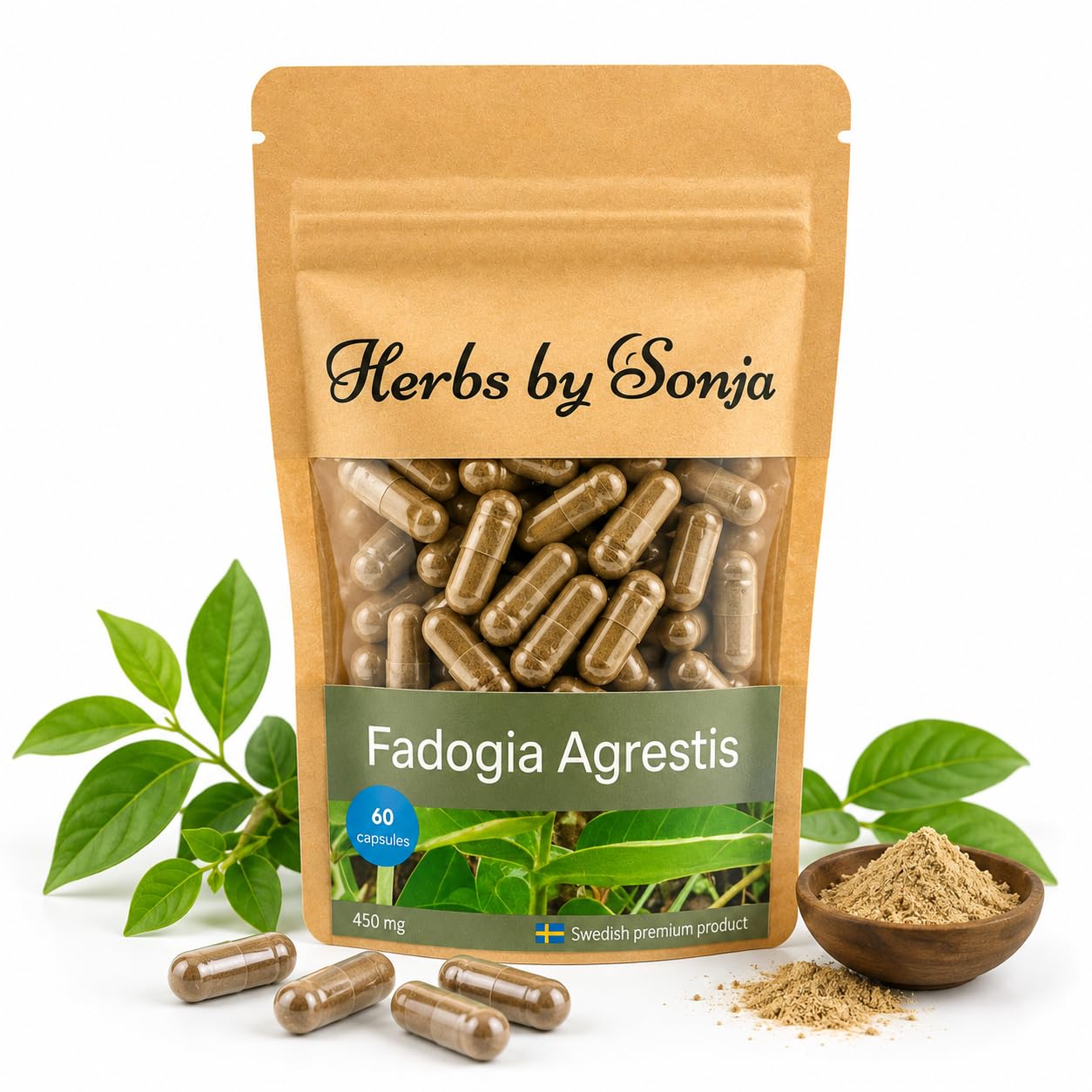Fadogia Agrestis 450 mg * 60 Gélules - Extrait de Fadogia Agrestis hautement concentré : 450 mg par Gélule - Fadogia Agrestis Hommes - Soulagement de la douleur - Énergie et vitalité - Aphrodisiaques