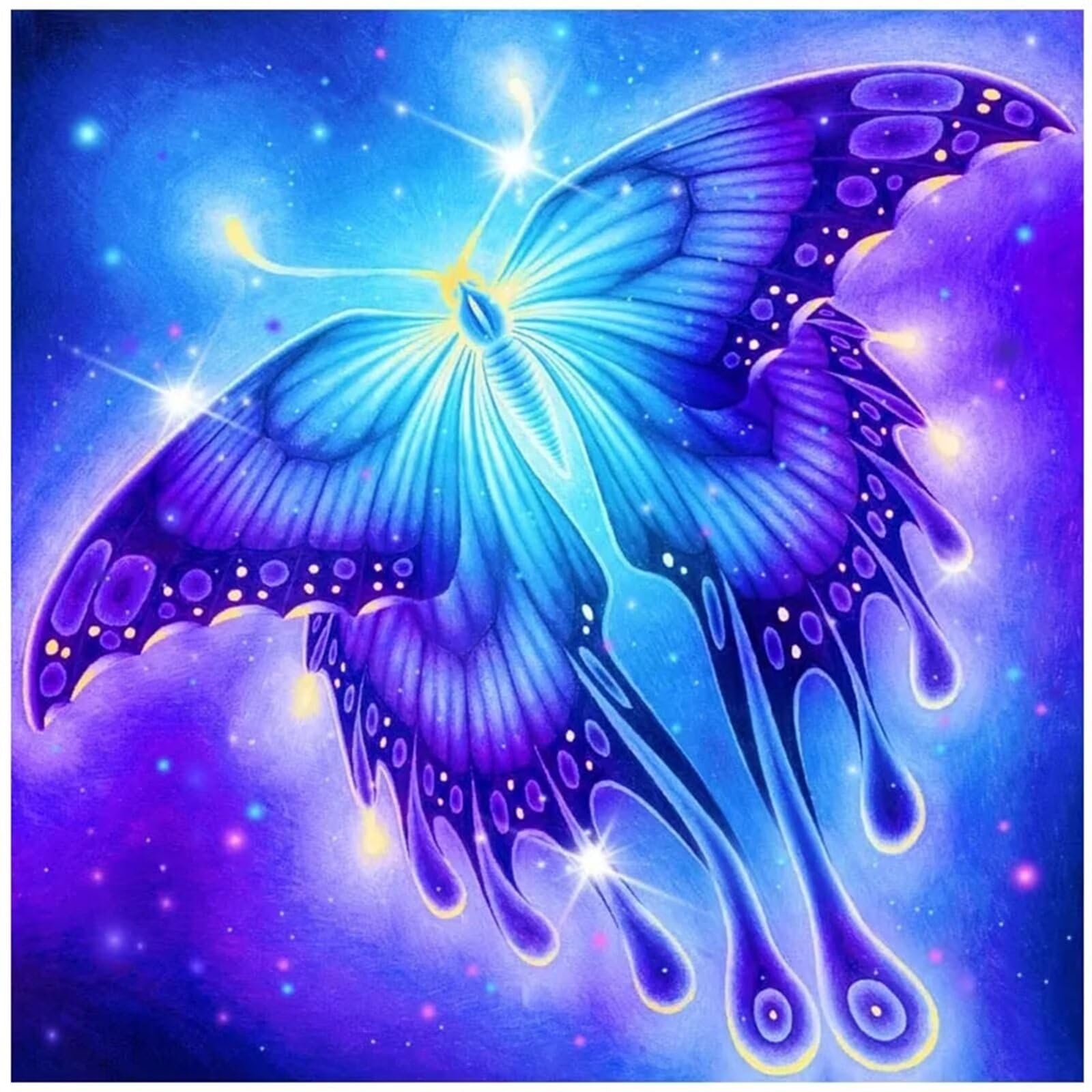 Jigsaw Puzzles For Adults 1000 Piece,65x65 cm puzzle for adults Educational Game Challenge Toy 1000 Pieces puzzles for Adult Home Decoration Puzzle (Fluorescent Butterfly)