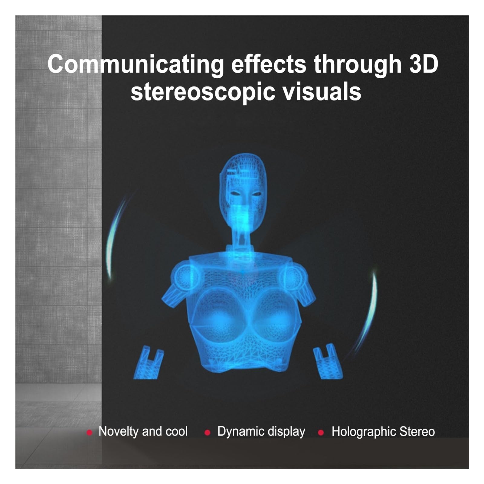 Holograficzny Wentylator 45CMNaked Eye 3D Hologram Projektor 510 LEDS Holograficzny Wentylator Gorąco Sprzedający Się Wyświetlacz Reklamowy Światła
