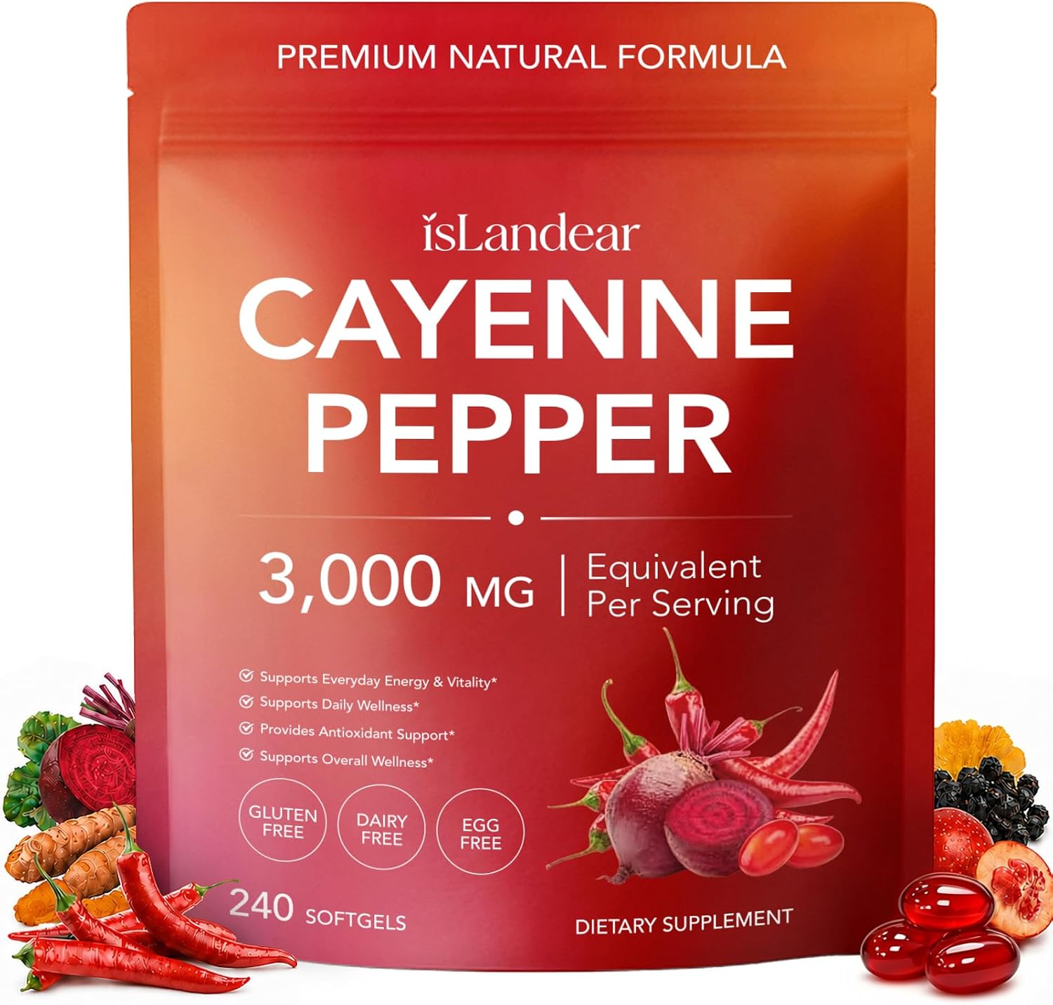 Cayenne Pepper Softgels, Supports Healthy Circulation and Daily Energy