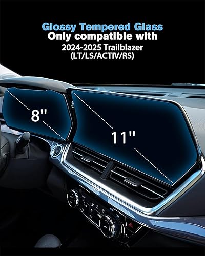 Vista 80 de 1 protector de pantalla de cristal templado brillante de 13.4 pulgadas para Silverado & Sierra 2500HD 3500HD 2022~2026 (sin botones en la pantalla)