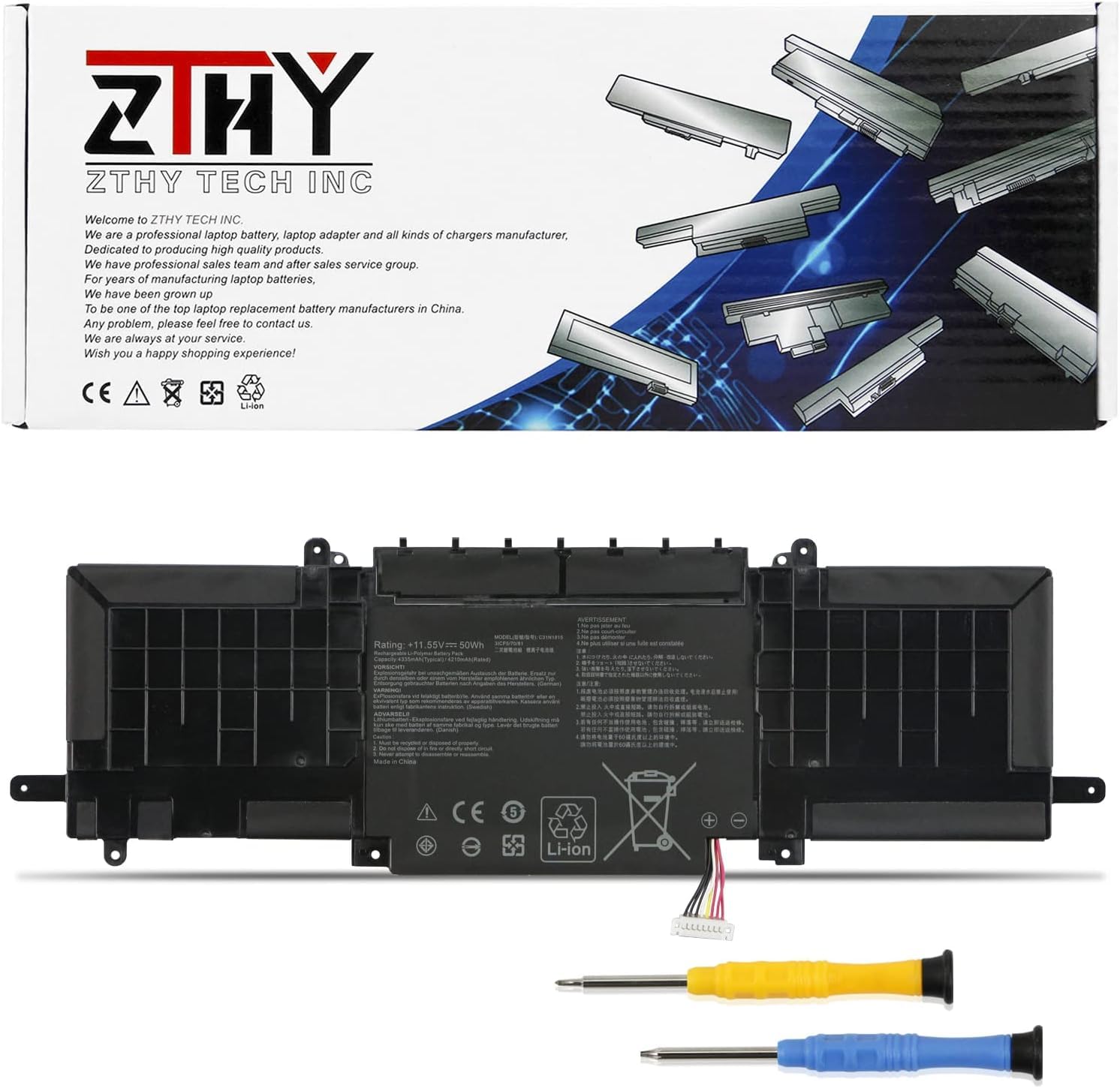 Amazon.com: ZTHY 50Wh C31N1815 Laptop Battery Replacement for Asus