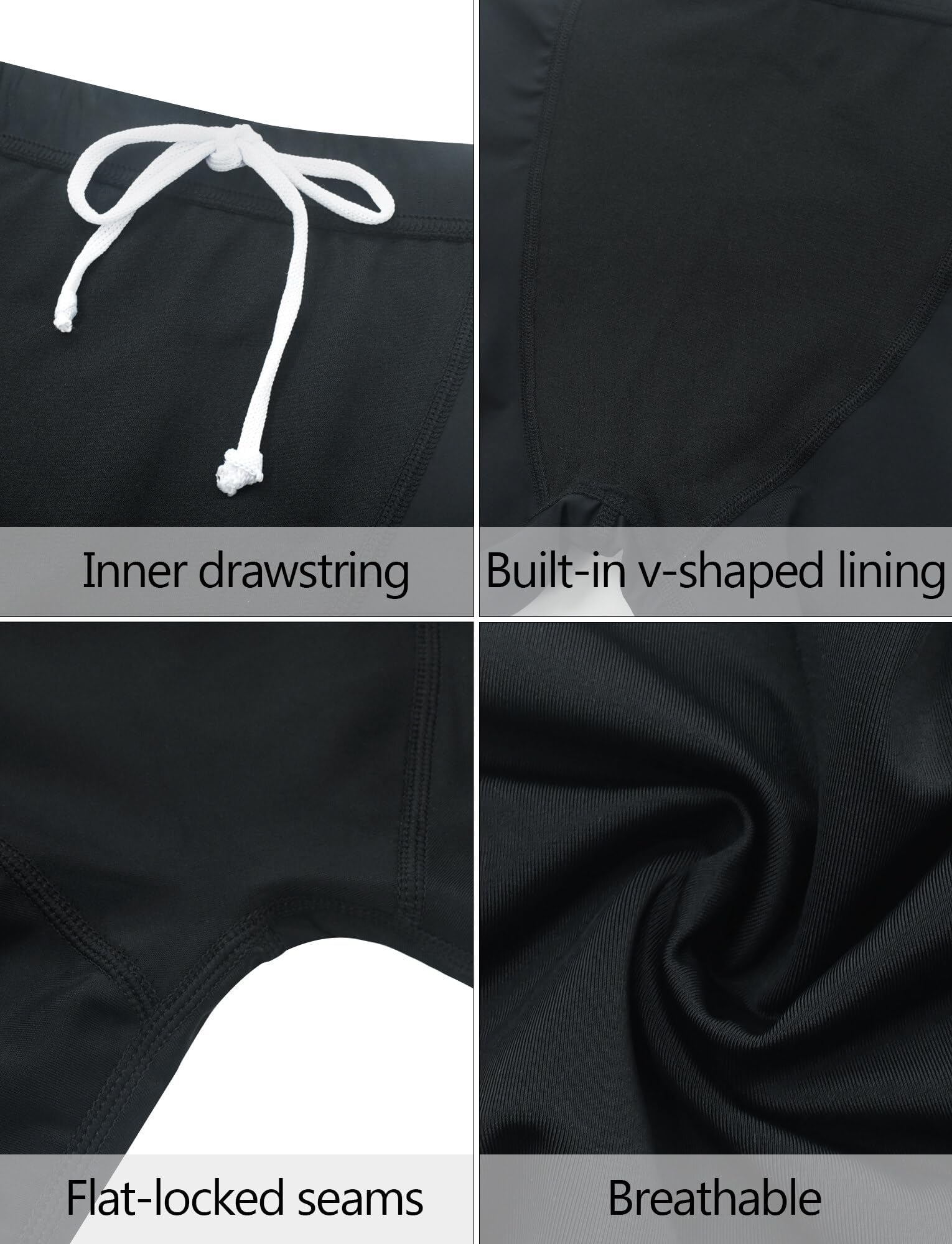 FEOYA Maillot de Bain Homme Jammer Swimming Shorts Séchage Rapide pour Piscine Plage Sports Loisirs