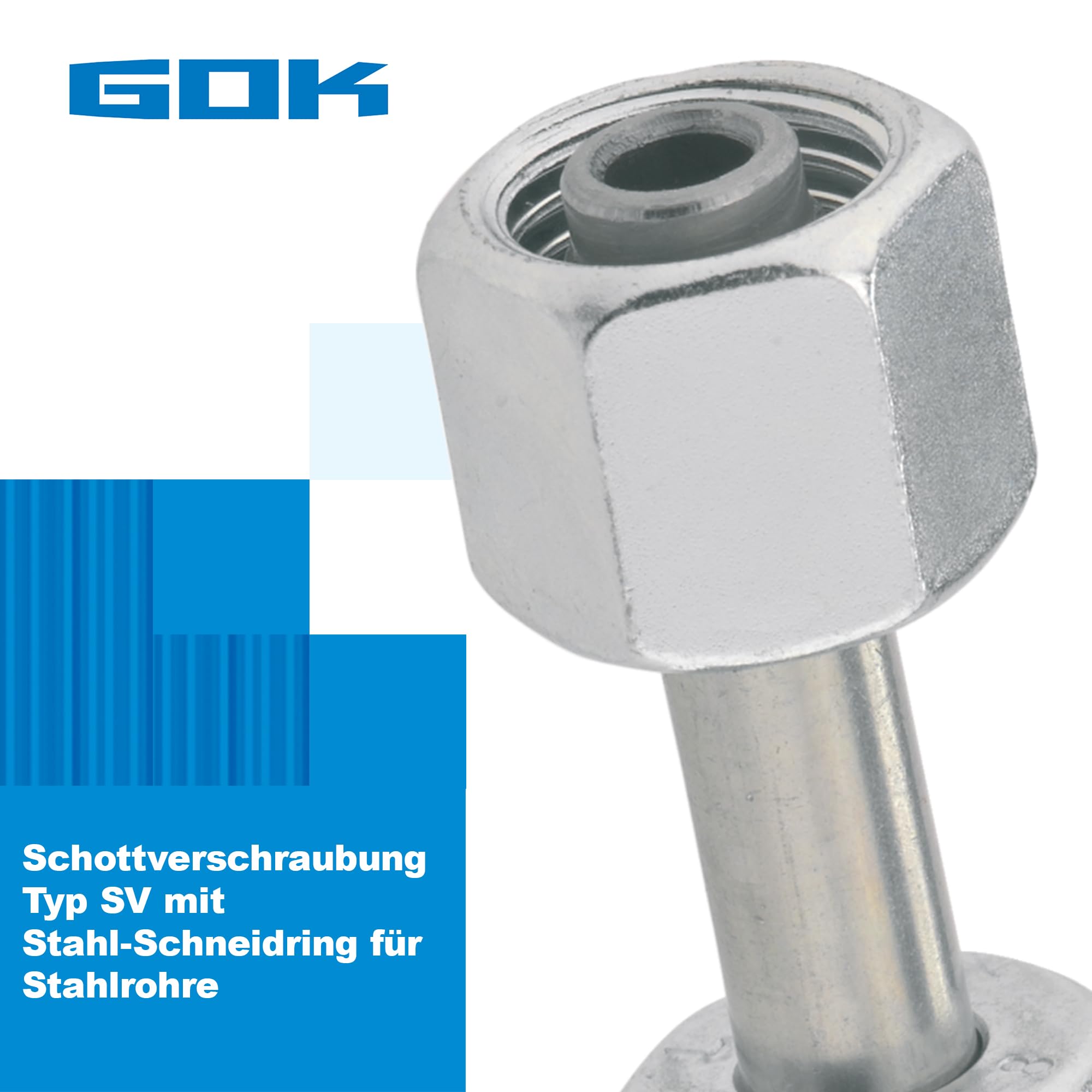 GOK Verbindungsstueck Überwurfmutter X Rohrstutzen G 1/4 LH-ÜM X - Foto 6