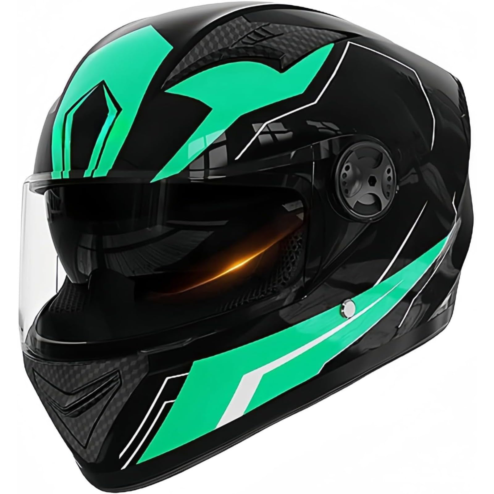 Casco De Motocicleta con Doble Visera, Aprobado por Dot/ECE, Casco Integral De Motocicleta con Doble Visera, Gorras De Calle con Doble Visera Integral F