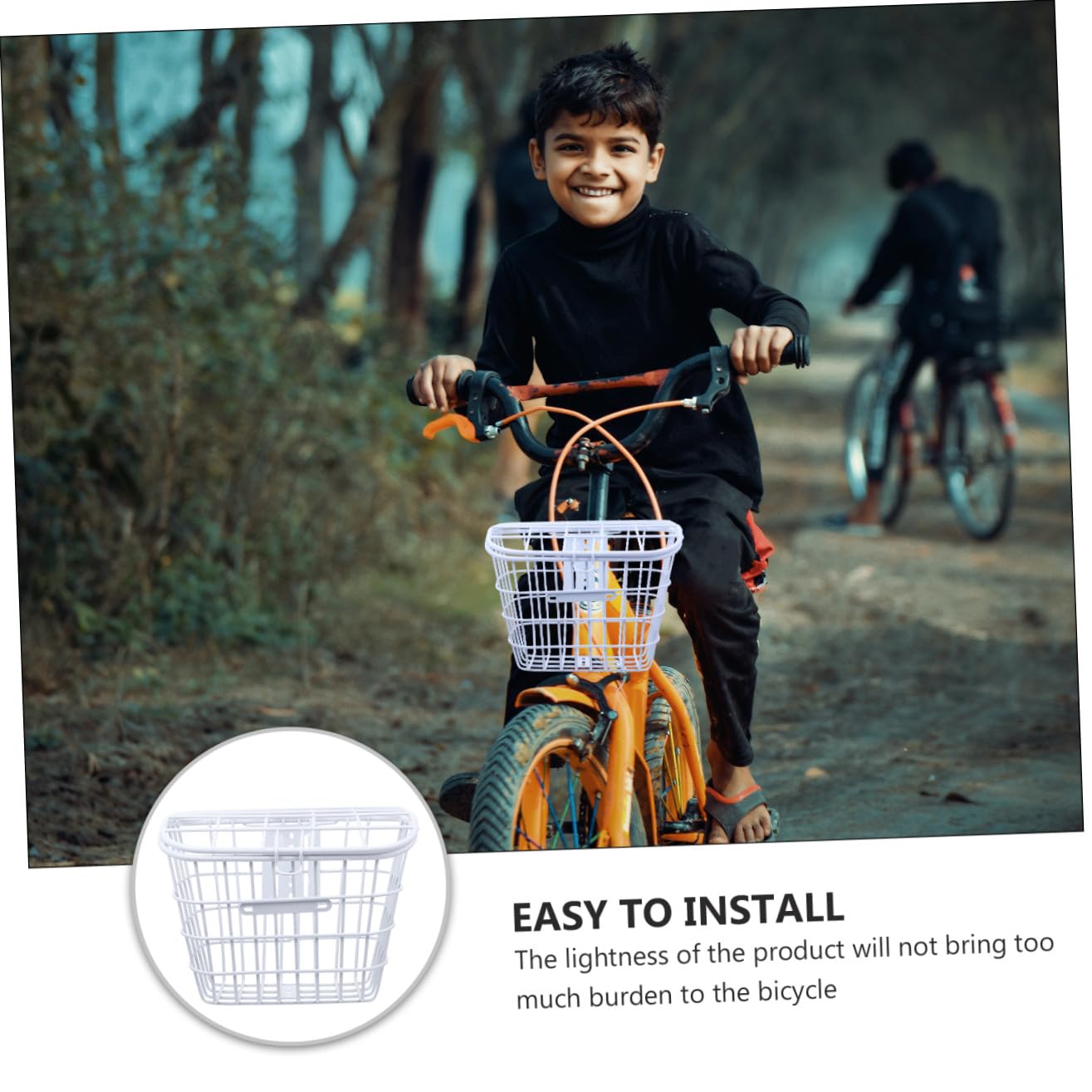 Cesta Estable Delantera Bicicleta para Eléctrica de Hierro Accesorio Grueso Tapa y Seguro Adecuado al en para Uso Aire Libre