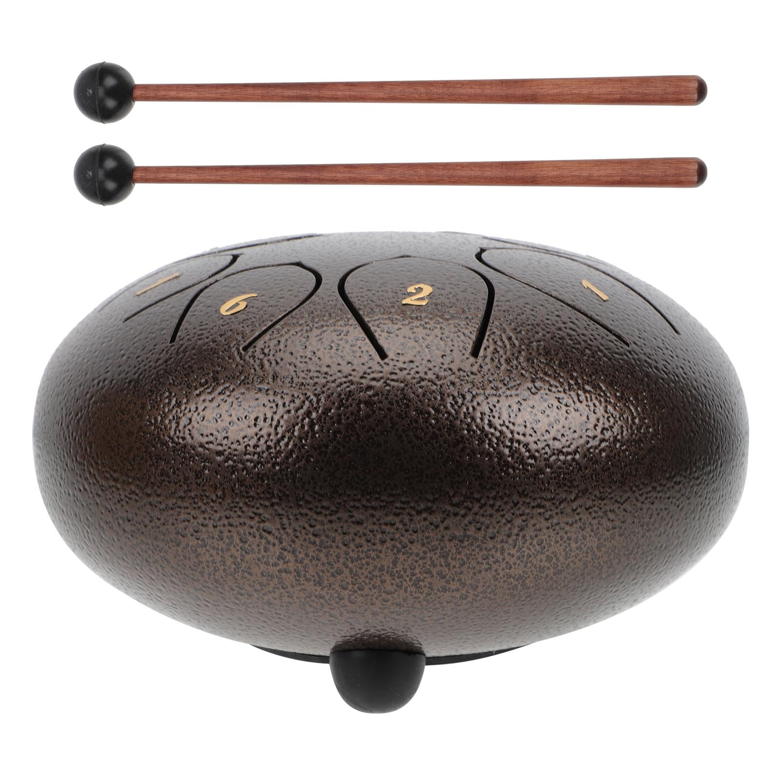 Instrumento de Lengüeta de Acero 6 Pulgadas 8 Tonos Instrumento Musical Etéreo Portátil Color Sándalo Creativo para Aprendizaje y Meditación