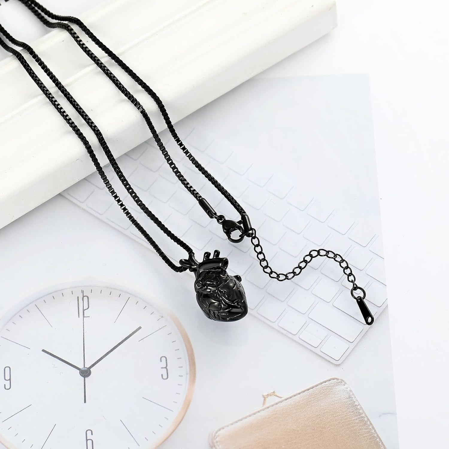 XSMZB Heart Cremation Jewelry Ashes Pendant for Human Pet Funeral Urn Necklace for Ashes Women Men Memorial Urn Jewelry - Image 5