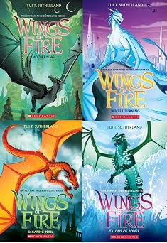Wings of Fire Hardcover 4 book set Moon Rising, Winter Turning, Escaping Peril, Talons of Power