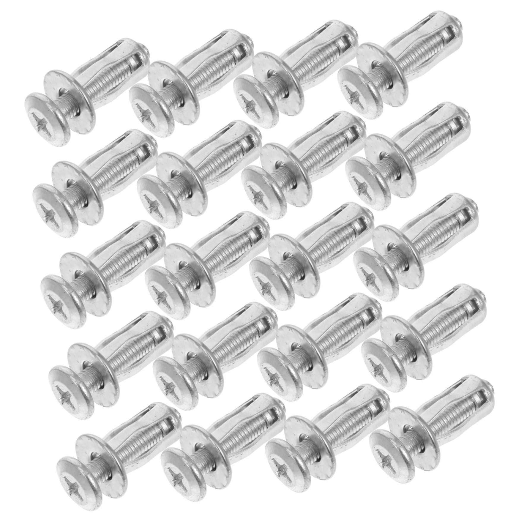 Alipis Hollow Door Anchor Kit 20pcs Metal Expansion Bolts Short Wall Anchors Strong Fixing