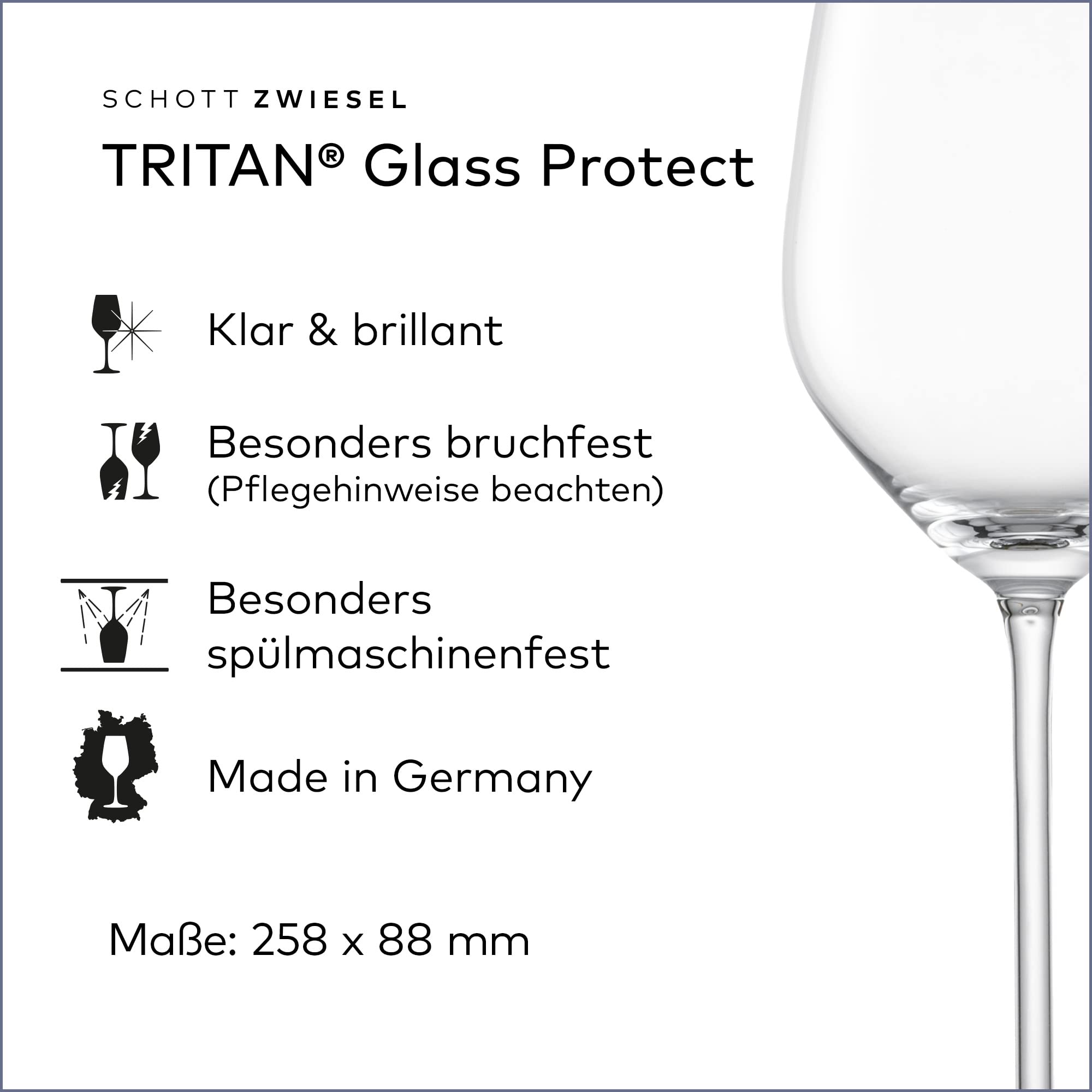 SCHOTT ZWIESEL Rotweinglas Fortissimo (6er-Set), edle Kristallgläser für Rotwein oder Wasser, spülmaschinenfeste Tritan-Weingläser, Made in Germany (Art.-Nr. 112493)
