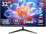 CRUA 32 Inch Curved 4K Gaming Monitor - 60Hz Refresh Rate, 1ms Response Time, HDR10 Support, G-Sync Compatible, Curved VA Panel 1500R (32"), Ideal for GA - 1