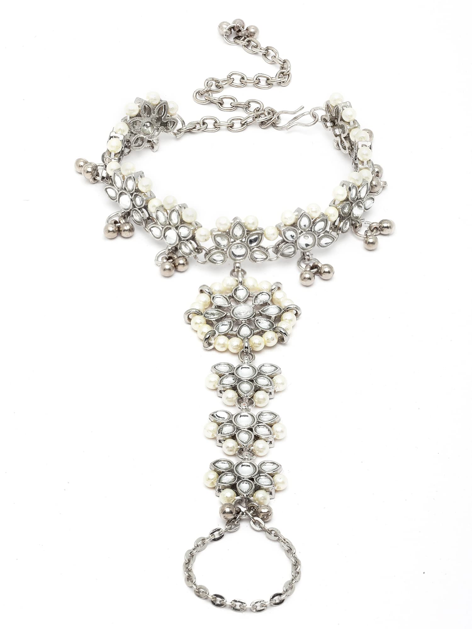 See full amazon price history chart for Karatcart Oxidised Silver Floral Kundan Handcrafted Hathphool Karatcart Oxidised Silver Floral Kundan Handcrafted Hathphool (B09XR6RTKJ) Amazon Price History, Amazon Price Tracker