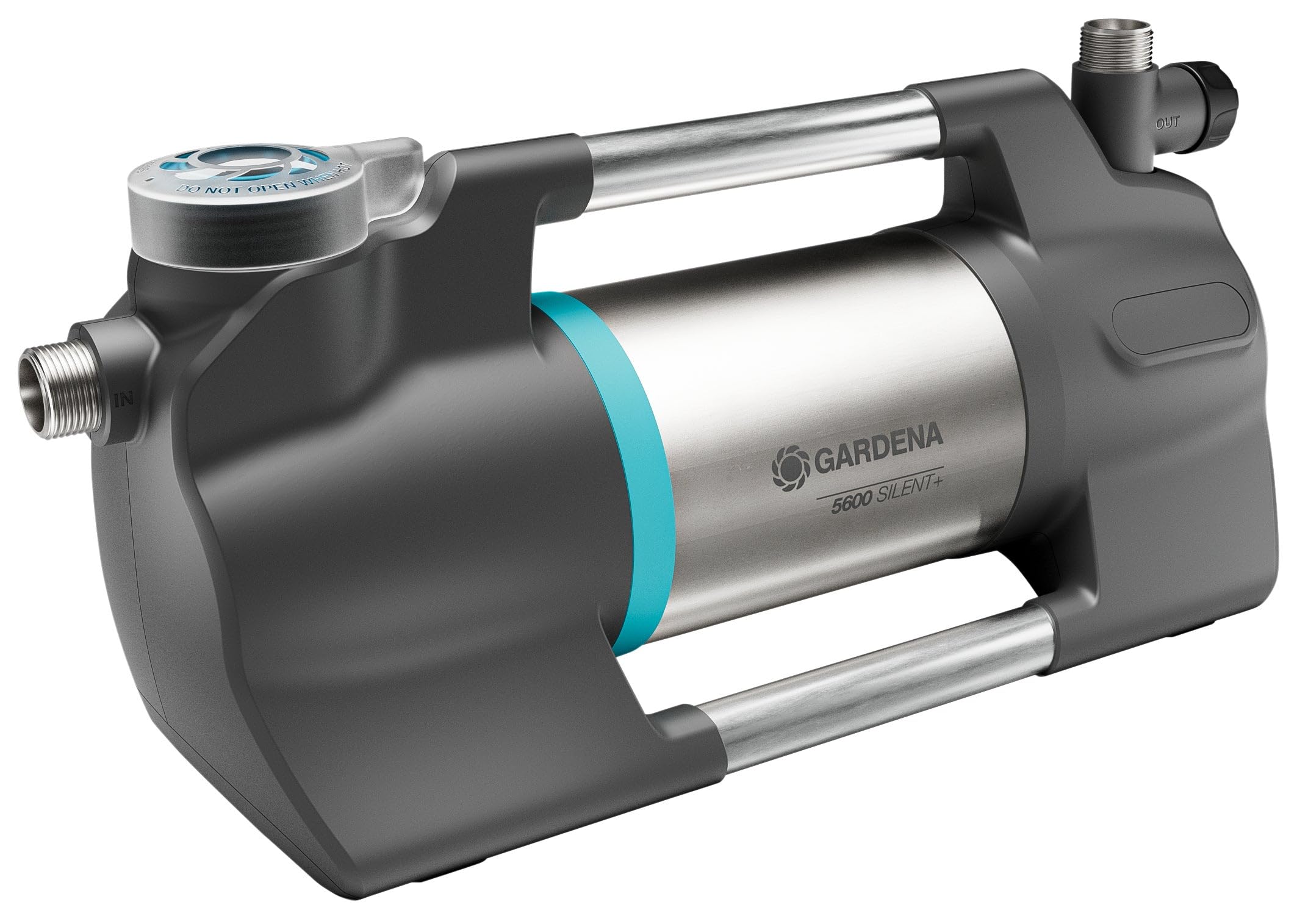 Gardena Gartenpumpe 5600 Silent+: Sehr leise, innovative Bewässerungspumpe, Fördermenge 5600 l/h, 900 W Motor, 4,7 bar, wasserfest, stromsparend (9057-20)