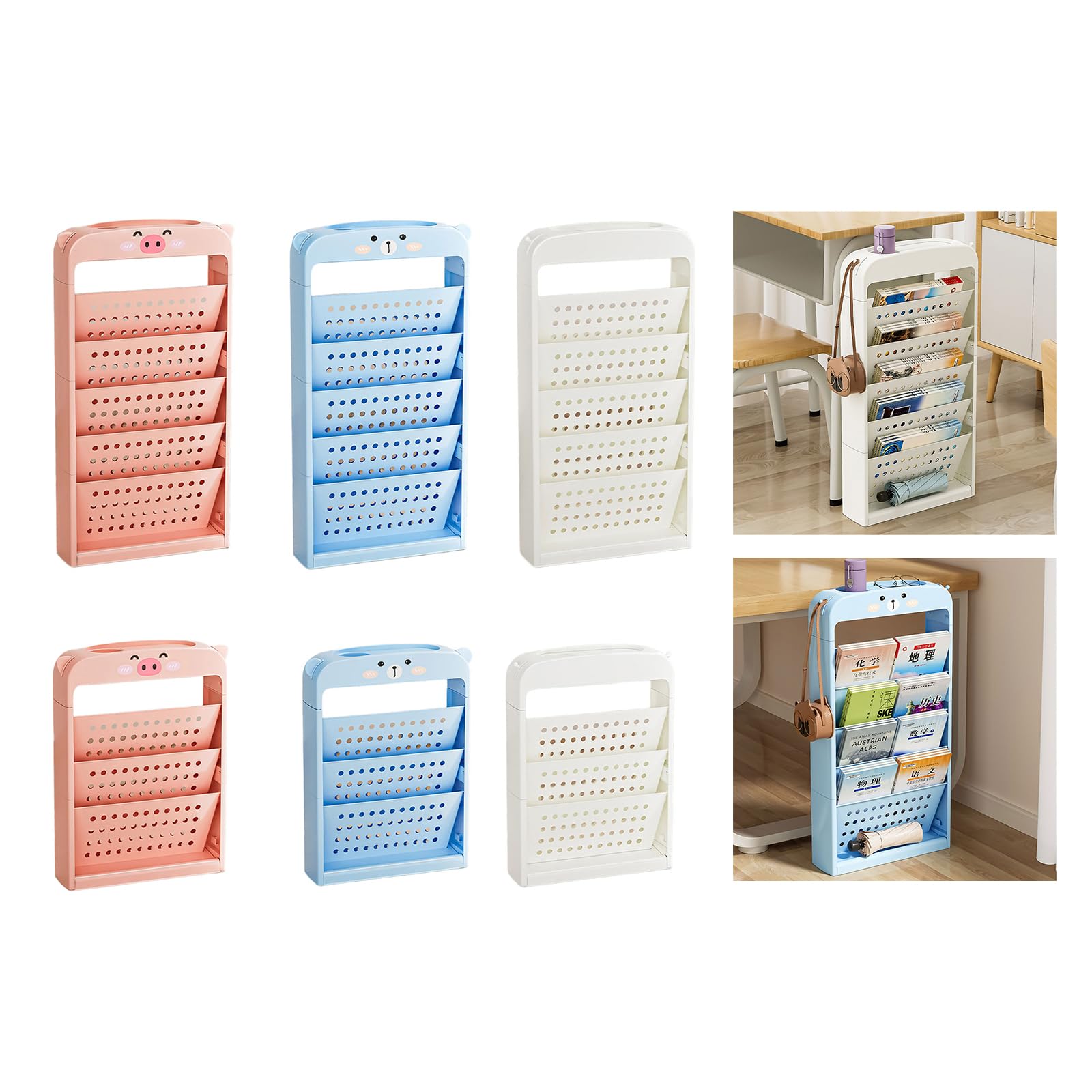 Chariot de rangement à roulettes de grande capacité, organiseur amovible multi-usages pour enfants et adultes