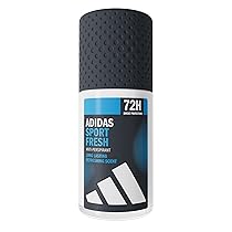 adidas, Sport Fresh Deodorante Roll-On Antitraspirante Uomo, Profumo Fresco, 72 Ore di Protezione dal Sudore, Delicato sulla Pelle, Formula Vegana, 50 ml