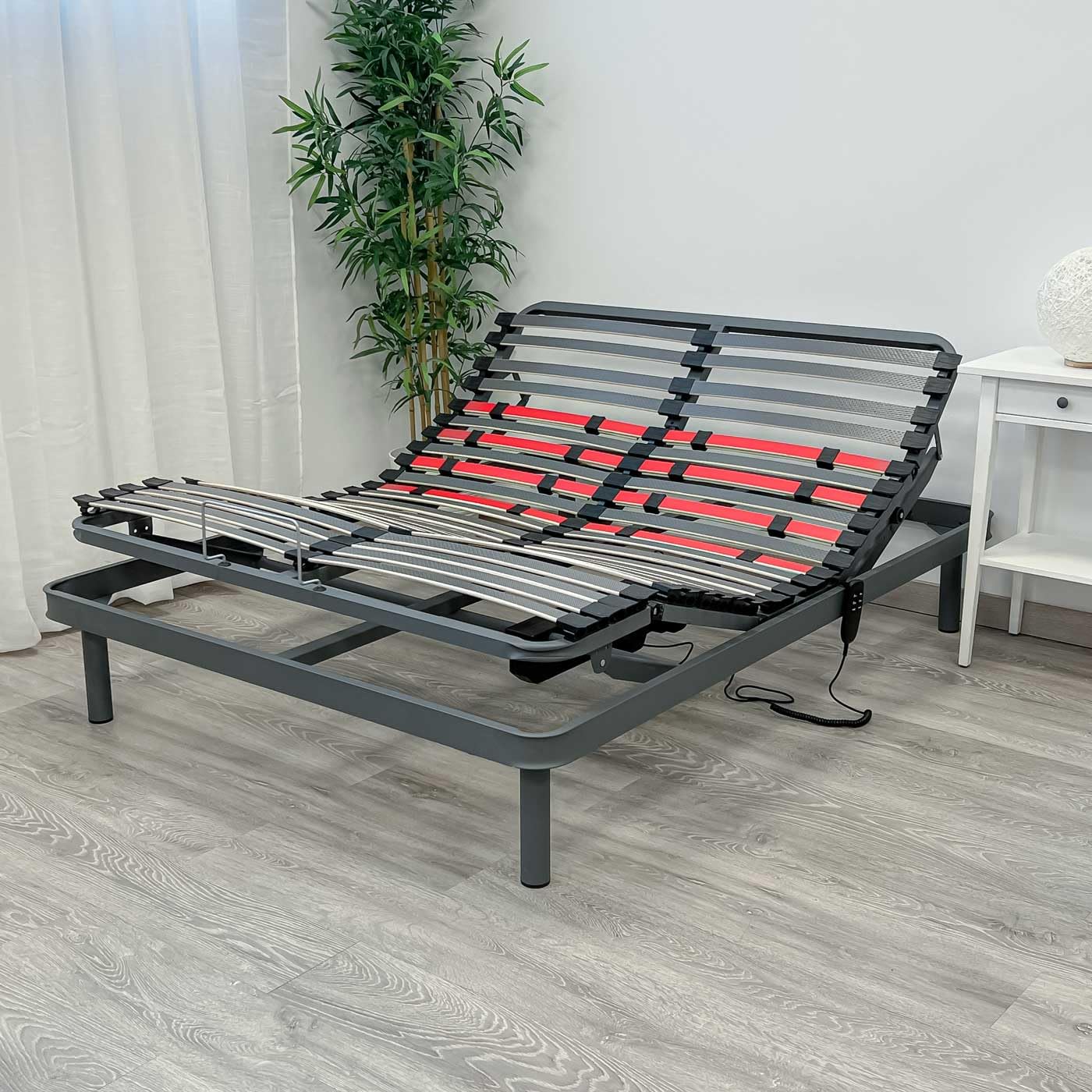 amuéblate online - Cama Eléctrica Articulada Flexipro con 5 Planos y Estructura Reforzada - Ergonómica, Fiable y Silenciosa, Motor Alemán, 135 x 190