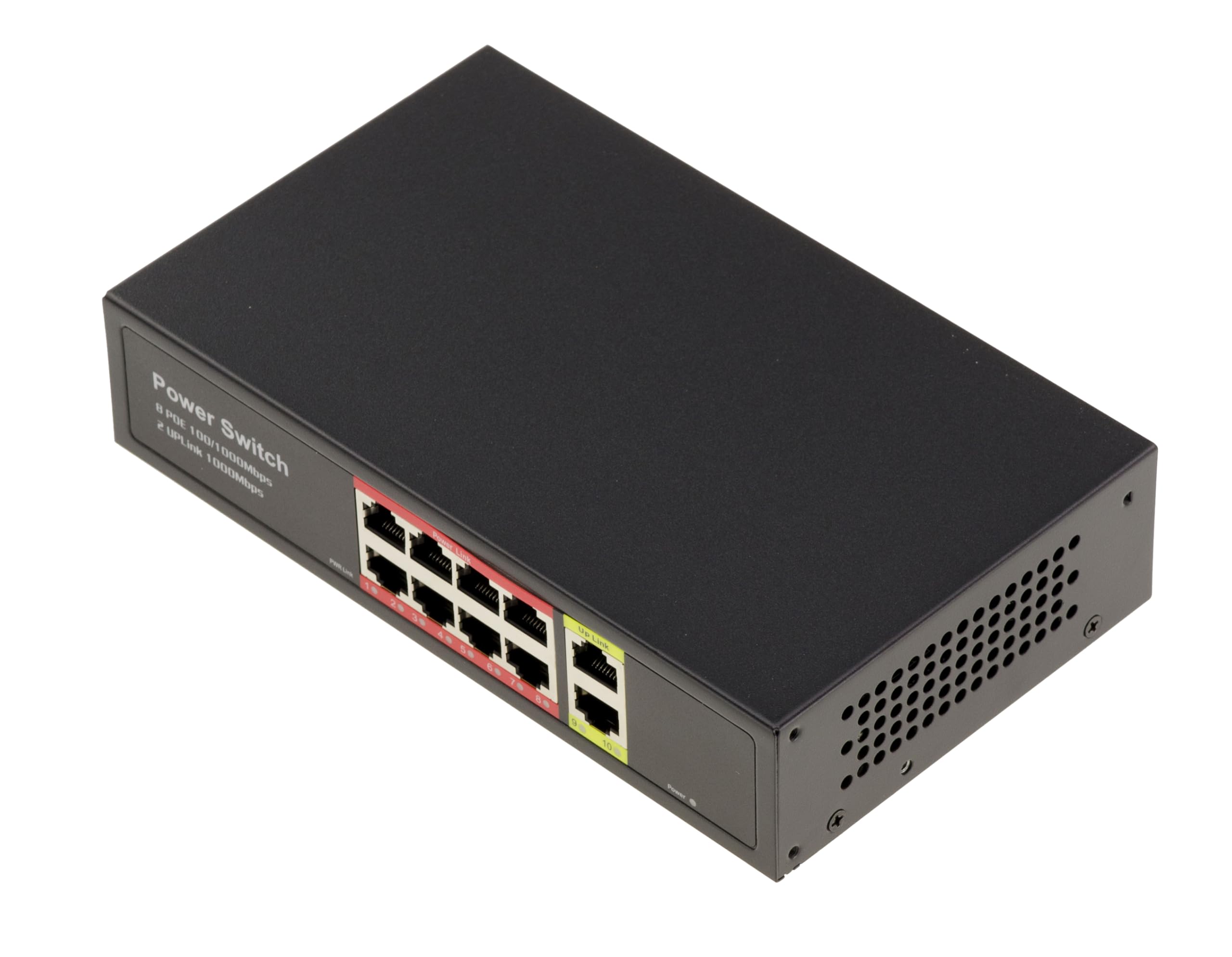 KALEA-INFORMATIQUE Switch Gigabit PoE+ 8 Ports RJ45 + 2 uplinks | Switch Gigabit Ethernet PoE/PoE+ 30 W avec huit ports RJ45 alimentés et deux ports montants pour l'interconnexion réseau.