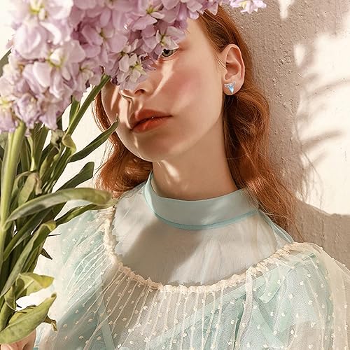 Miniatura 3 de S925 Sterling Silver Multi Style Earrings Moonstone Stud Earrings Small Moonstone Earrings for Girls Hypoallergenic Stud Earrings Moonstone Jewelry