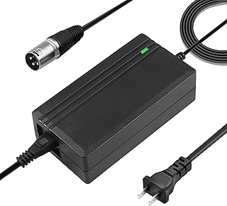 BXIZXD 24V 3-Pin XLR Scooter Battery Charger for Wheelchairs, Jazzy Power Chair, Go-Go Elite Traveller SC40E/SC44E, Ezip 4...