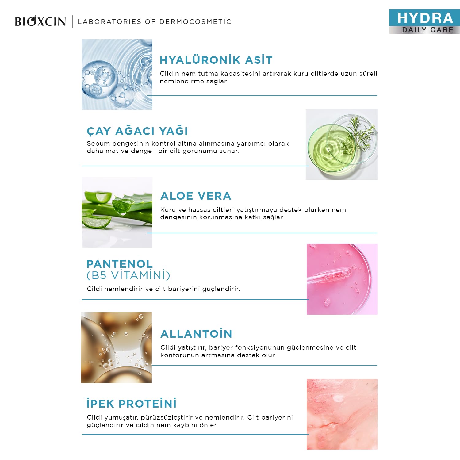 Bioxcin Hydra Nemlendirici Yüz Kremi 50 ml - Karma ve Yağlı Ciltler