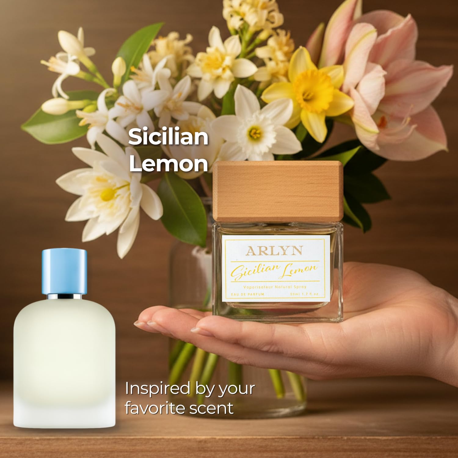 ARLYN Sicilian Lemon Eau De Parfum Inspired by D&.G L.ight Blue, Long-Lasting Perfume for Women, Vegan & Eco-Conscious with Clean Ingredients, Citrus, Lily, Woody, Musk - 50ml / 1.7 oz - Image 2