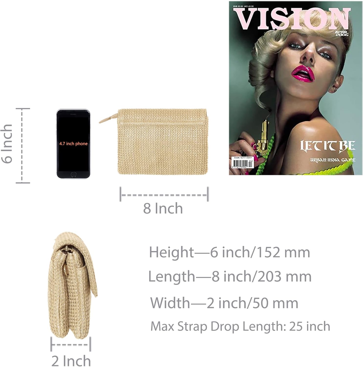 MINICAT Faux Straw Small Summer Purses Women Crossbody Beach Bags for Cruise Travel Vacation Essentials | Straw, Small, Summer, for Everyday, Cruise, Travel - Image 4