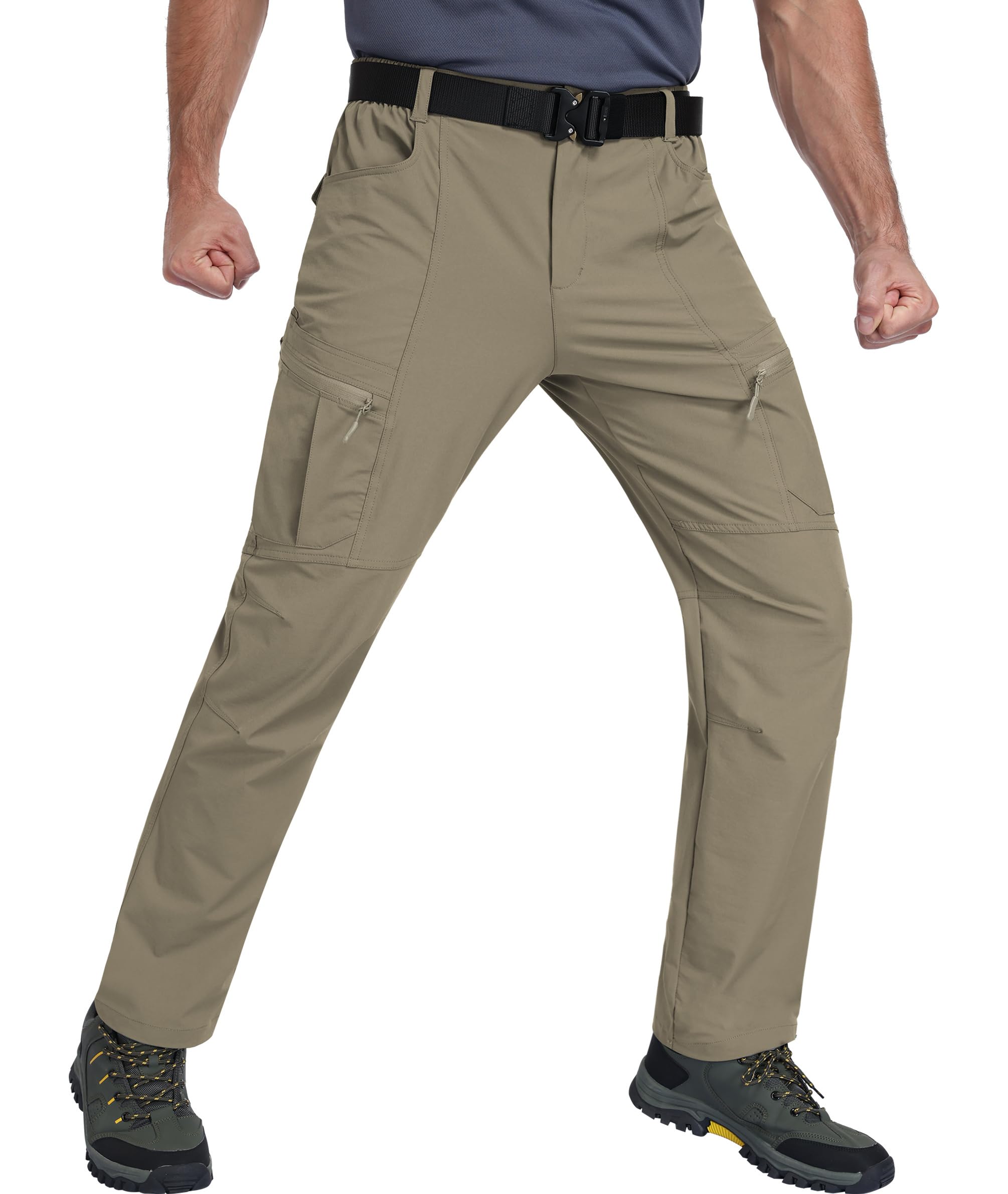 Zoofly Mens Hiking Pants Lightweight Nylon Stretch Cargo Work Pants for Men Waterproof with Pockets