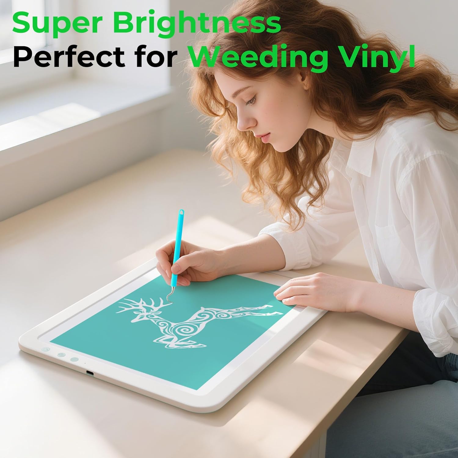 A4 Cordless Diamond Art Light Board for Tracing,Bawaslom Light Box for Tracing and Drawing with 3 Colors & 6-Level Brightness,LED Drawing Board for Weeding Vinyl,Diamond Painting Art,Sketching