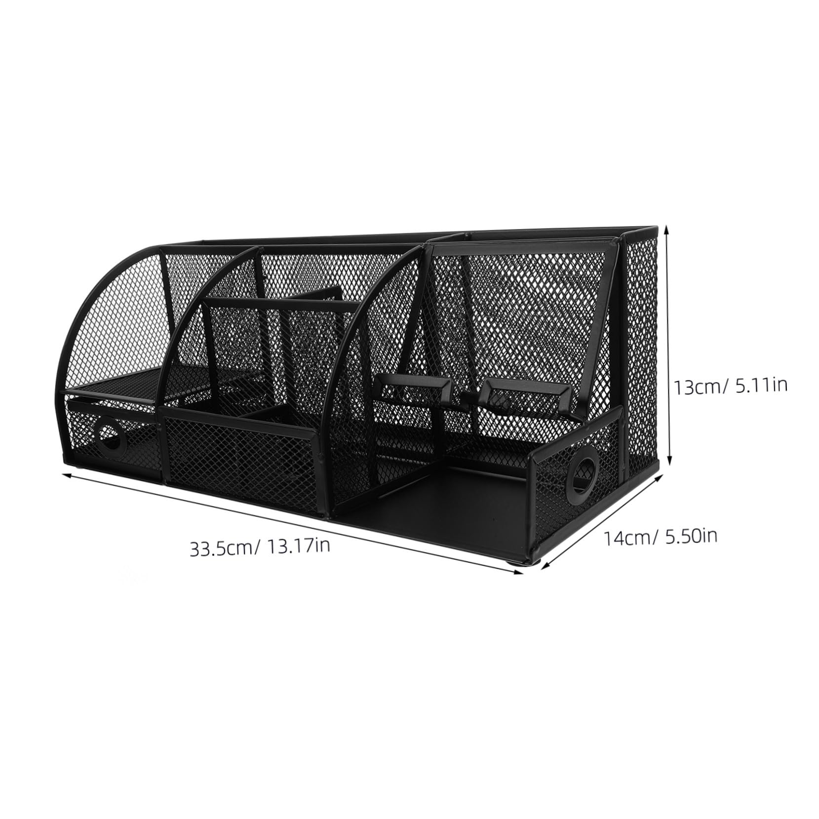 GALPADA Eisen Stiftehalter Schwarzer Tischorganizer für Bürobedarf | Modernes, Schlankes Design, Platzsparende Aufbewahrung für Make Up und Schreibtischutensilien