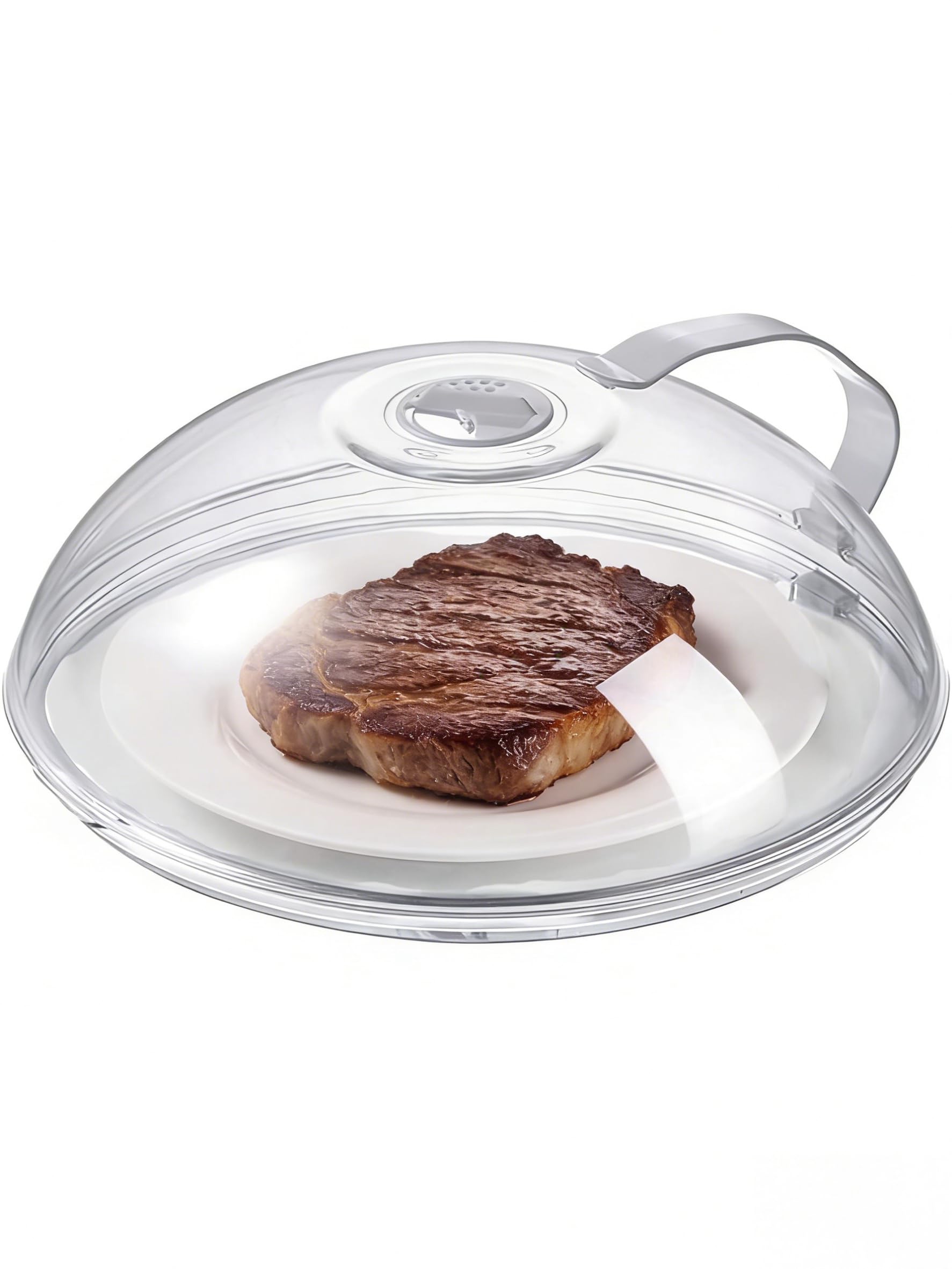 Photo 1 of 11 Inch Microwave Splatter Cover, Microwave Cover for Food with Handle & Adjustable Steam Vents, Anti-Splatter Plate Lid for Heating, Splatter Guard for Microwave Oven, BPA-Free