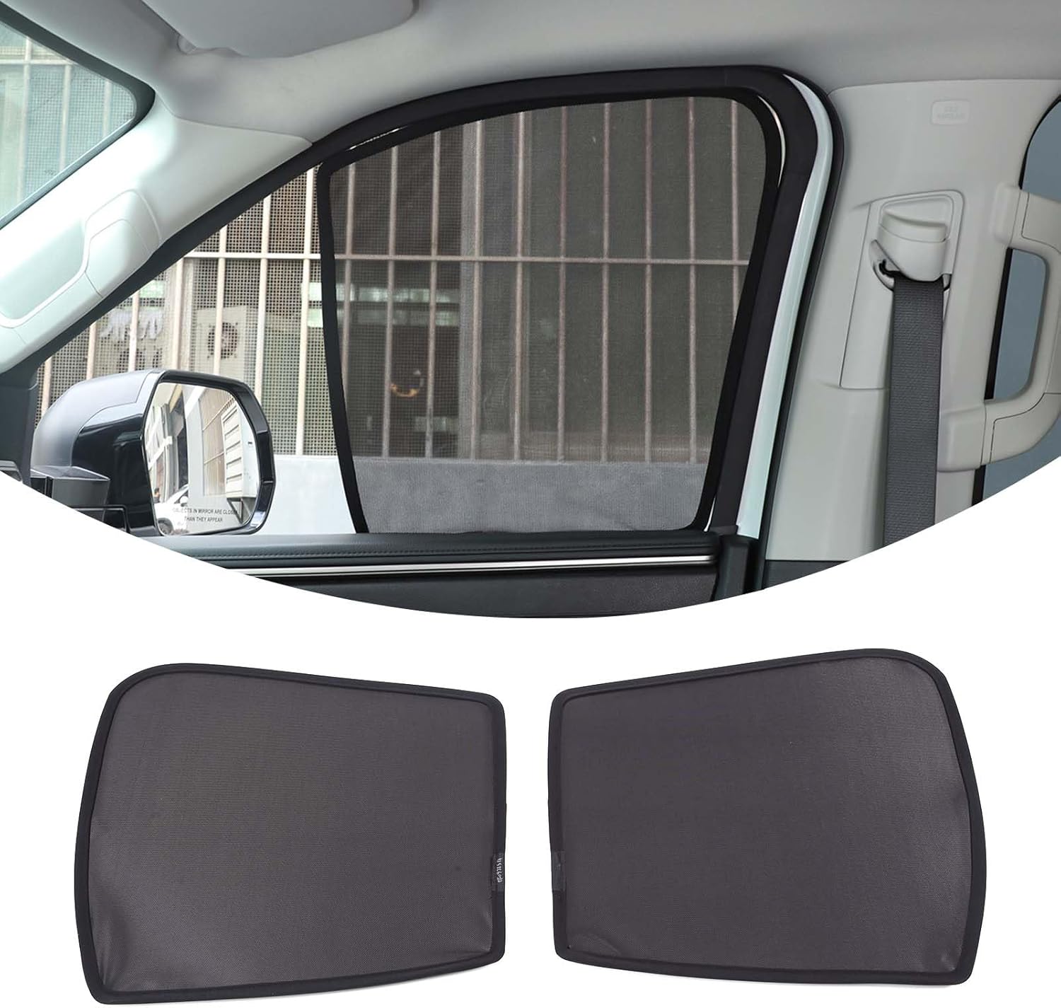 100% Protection Compatible with Toyota Tundra 2022 2023 2024 2025+ Shade Breathable Mesh Car Curtains Door/Window Net Car Window Screens for Camping (2 PCS Front Window)
