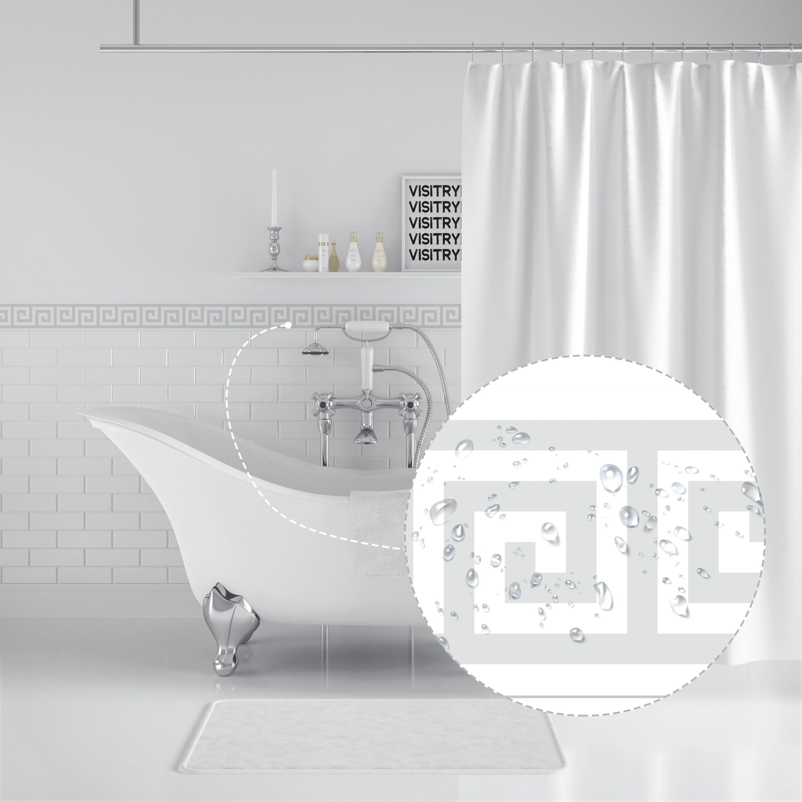 Cenefas Adhesivas para Cocina Baño Decorativas Wanzi Gris Claro B 15cm X 500cm Fácil Aplicación Resistente Agua