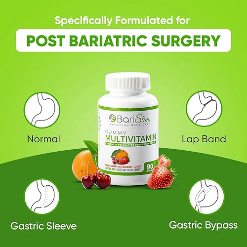Miniatura 6 de BariSlim Bariatric Multivitamin Gummies - Vitamina Gummy especialmente formulada para pacientes tras perder peso Cirugía - 90 Fruit Chews
