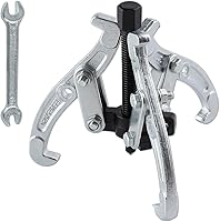 LEONTOOL 3-Inch Adjustable 3 Jaw Gear Puller - Reversible Remover Tool for Bearings, Gears, Pulleys & Flywheels on Cars & Motorcycles