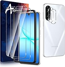 Anoowkoa 2+2 Pièces Verre Trempé Samsung Galaxy A17 5G/4G Transparent Film Protection Écran avec Caméra Arrière Protecteur sans Bulles avec Kit Installation